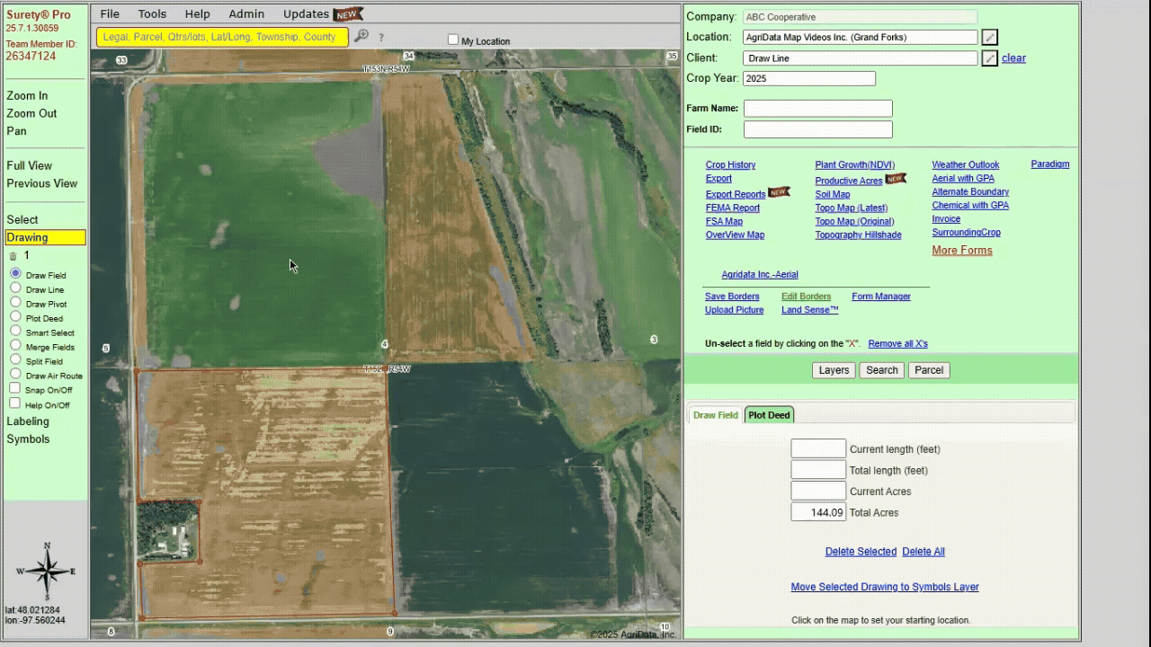 Adjust Acres Example